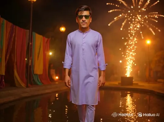 Es Ka sat rake KO laga do seems to be a phrase in Hindi or Urdu, which doesn't directly translate to coherent English. It appears to be a phrase that might be part of a song, a movie title, or a catchphrase rather than a sentence with a clear meaning. – AI Generated Video | Hailuo AI