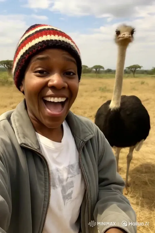 Speed and Power: Cheetah, Ostrich, and Lion – AI Generated Video | Hailuo AI