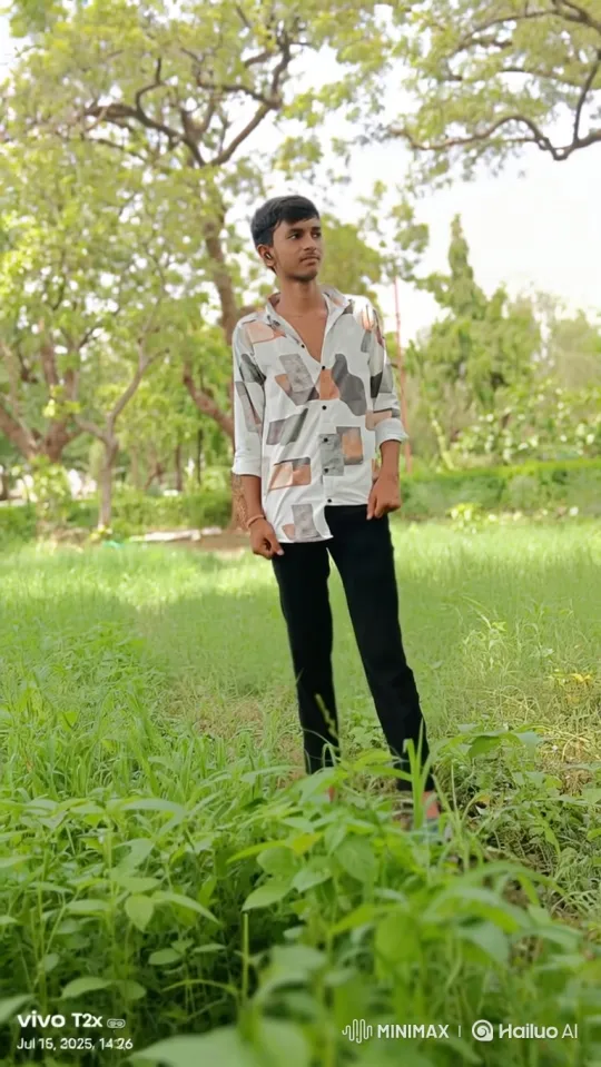 Contemplative Young Man in a Breezy Park – AI Generated Video | Hailuo AI