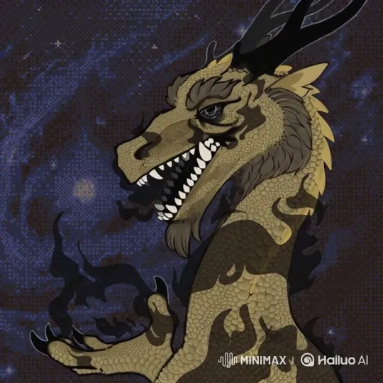 Close-up of a Majestic Dragon in a Starry Night Sky – AI Generated Video | Hailuo AI