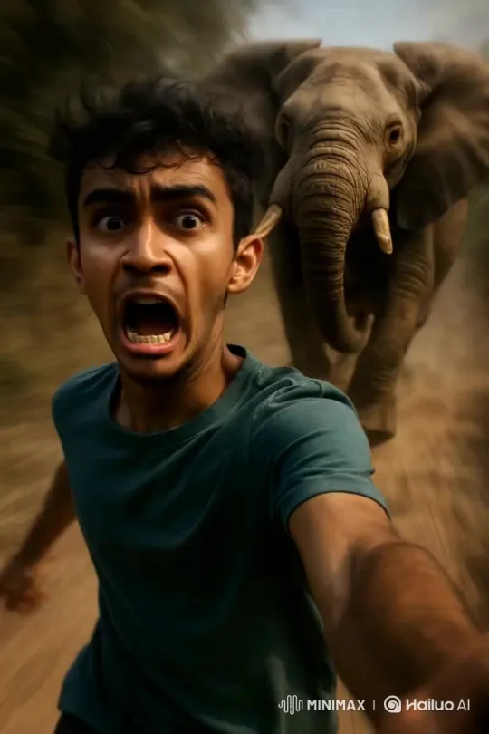 Adarsh Yadav Mistreats Elephant, Hurts Friend – AI Generated Video | Hailuo AI