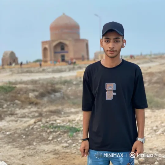 Young Man Meets Digital Woman in Ancient Landscape – AI Generated Video | Hailuo AI