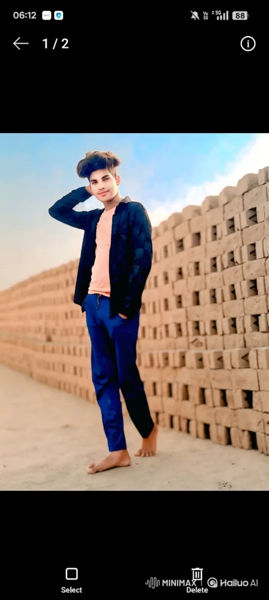 Young Man Poses Outdoors in Relaxed, Confident Manner – AI Generated Video | Hailuo AI