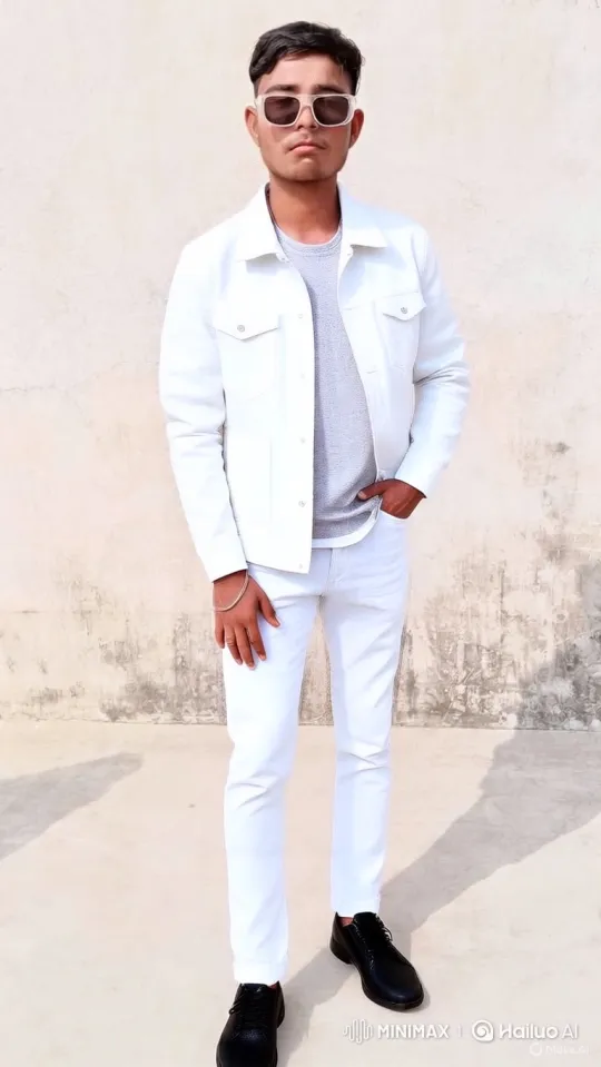 Young Man in White Outfit Exits Rolls Royce, Engages in Handshake – AI Generated Video | Hailuo AI