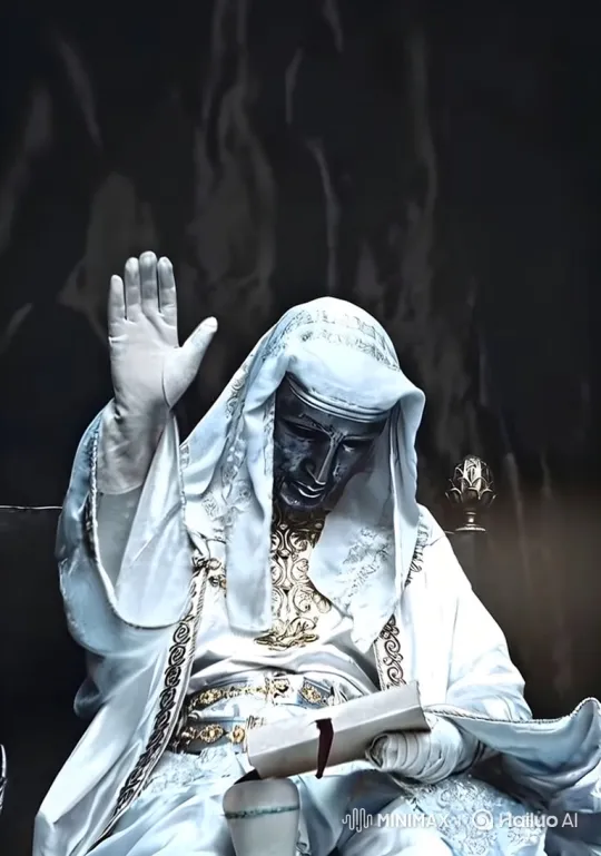 Mysterious Figure in Dim Light Examines Scroll – AI Generated Video | Hailuo AI