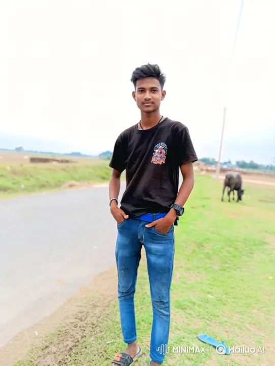 Young Man Proudly Possesses Car on Rural Road – AI Generated Video | Hailuo AI