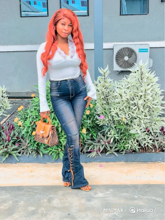 Stylish Woman with Orange Hair Poses Outdoors – AI Generated Video | Hailuo AI