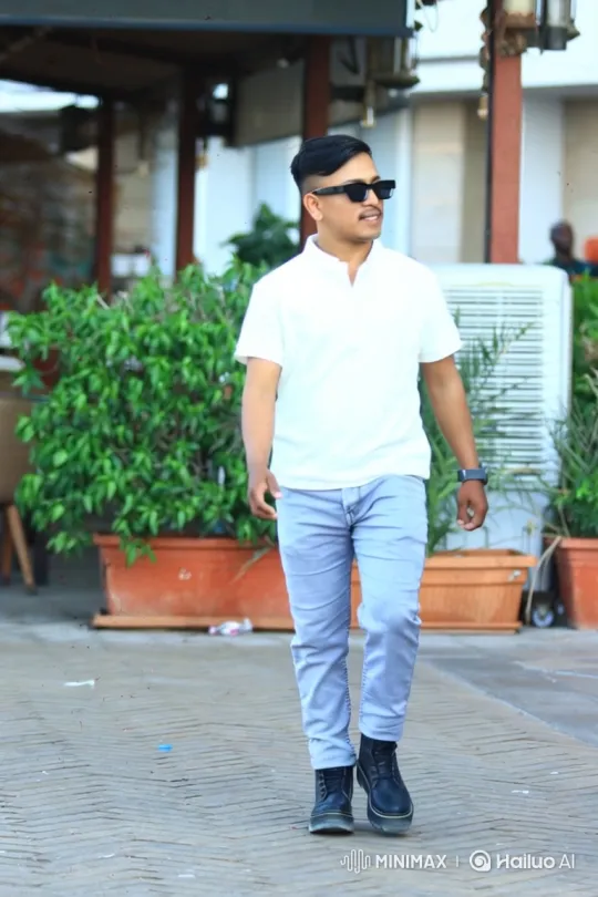 Stylish Man Enters Luxury Sedan on Paved Walkway – AI Generated Video | Hailuo AI