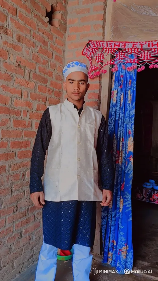Young Man in Layered Attire Stands Calmly Before a Wall – AI Generated Video | Hailuo AI