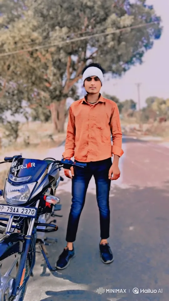 Portrait of Deepak by the Road with Motorcycle – AI Generated Video | Hailuo AI