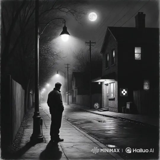 Quiet Night Street: Contemplative Solitude in Moonlight – AI Generated Video | Hailuo AI