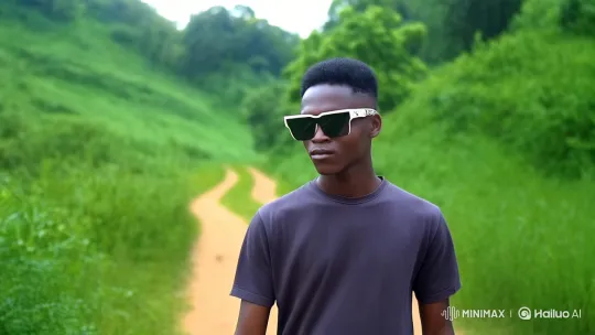 Confident Young Man in Modern Car Amidst Nature – AI Generated Video | Hailuo AI