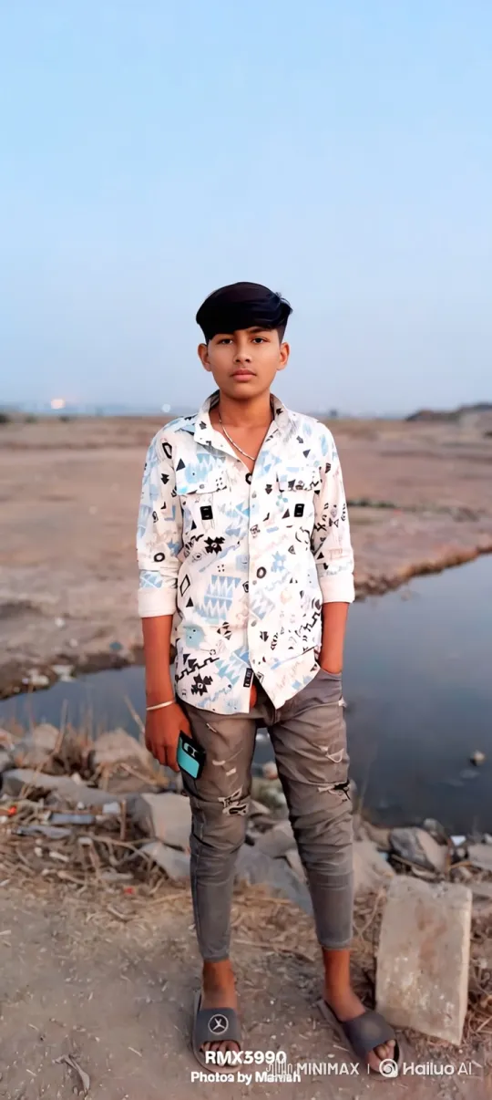 Young Boy Meets Man Resembling Modi in Barren Landscape – AI Generated Video | Hailuo AI