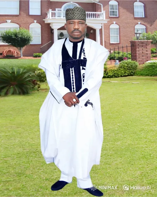Stately Man in Embroidered Robe on Pristine Lawn – AI Generated Video | Hailuo AI