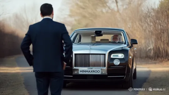 Prime Minister Modi greets a confident man beside a Rolls Royce – AI Generated Video | Hailuo AI