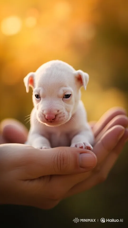 Newborn Puppy's Serene Sunset Slumber – AI Generated Video | Hailuo AI