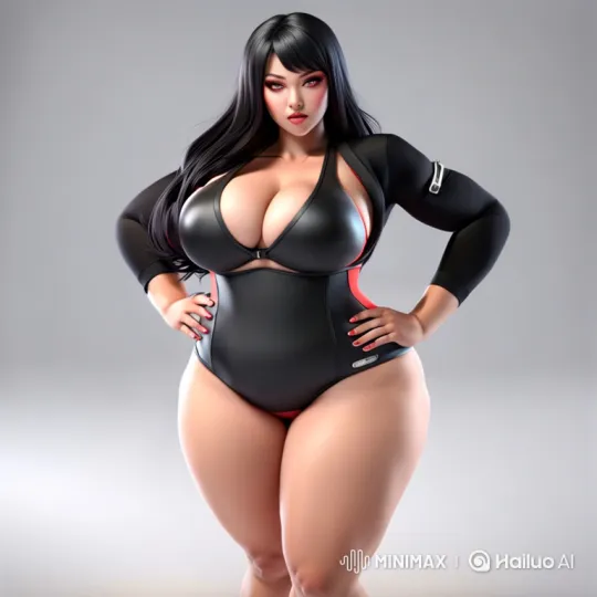 Confident Woman Transforms into Shocked Plus-Size Figure – AI Generated Video | Hailuo AI