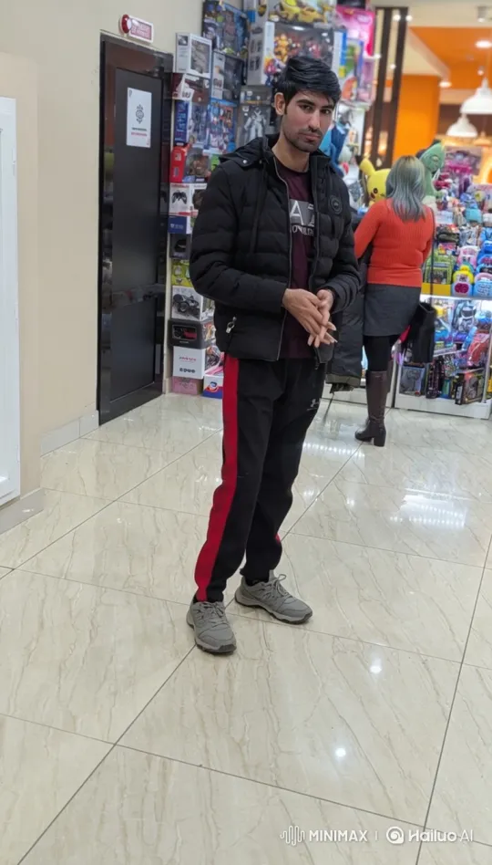 Young Couple's Emotional Encounter in Urban Plaza – AI Generated Video | Hailuo AI