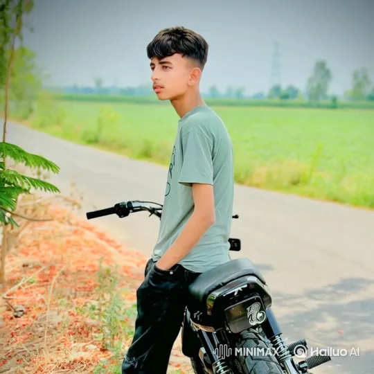 Young Man on Rural Road Reflects, Meets Camera's Gaze – AI Generated Video | Hailuo AI