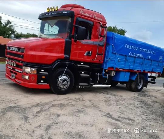 Red Scania Truck Lowers Its Chassis Smoothly – AI Generated Video | Hailuo AI