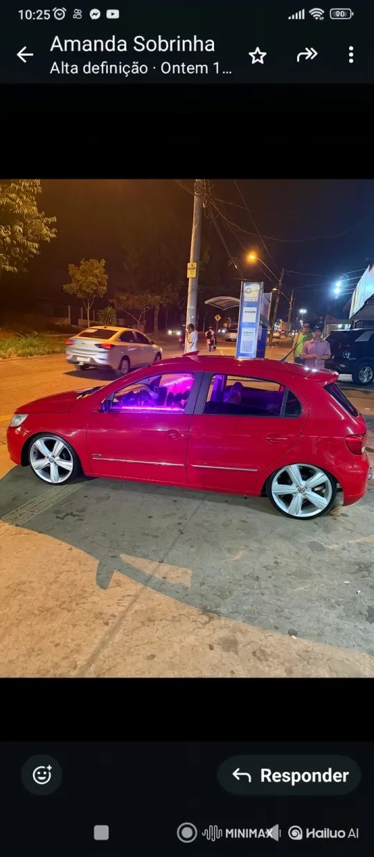 Customized Red Hatchback with Futuristic Purple Glow – AI Generated Video | Hailuo AI