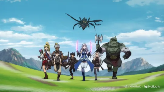 Fantasy Adventurers Heroically Charge Across a Vibrant Landscape – AI Generated Video | Hailuo AI