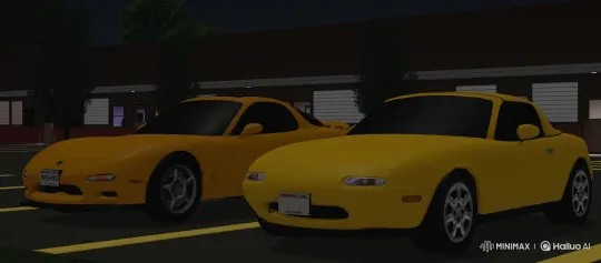 Nighttime Parking Lot Transformation with Illuminated Sports Cars – AI Generated Video | Hailuo AI