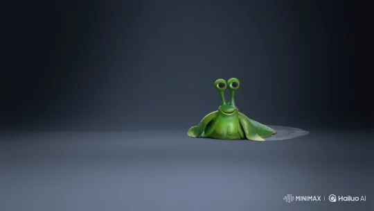 Wacky Green Slug Magyar Greets in Animated Cartoon – AI Generated Video | Hailuo AI