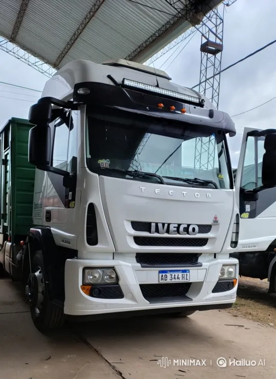White Iveco Tector Truck Starts Up Under Shelter – AI Generated Video | Hailuo AI