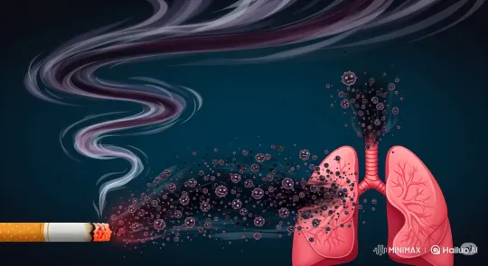 Animated Short: Smoke Particles Invade Healthy Lungs – AI Generated Video | Hailuo AI
