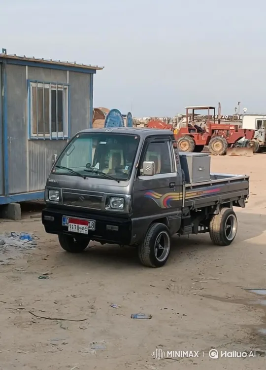 Custom Mini Pickup Truck with Flame Decal Deploys Air Suspension – AI Generated Video | Hailuo AI