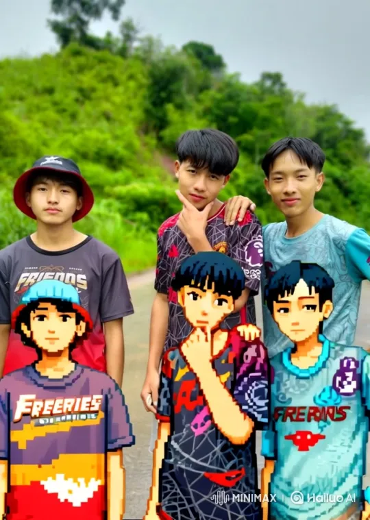 Boys Mirror Animated Characters in Synchronized Display of Friendship – AI Generated Video | Hailuo AI