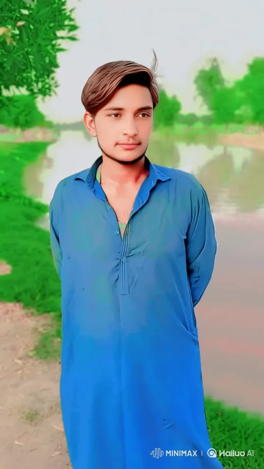 Young Man Reflects by Water, Smiles at Camera – AI Generated Video | Hailuo AI