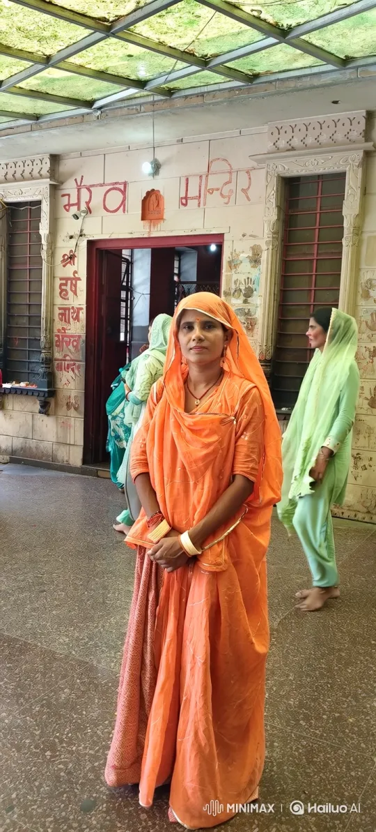 Indian Woman Observes Lamborghini in Temple Courtyard – AI Generated Video | Hailuo AI