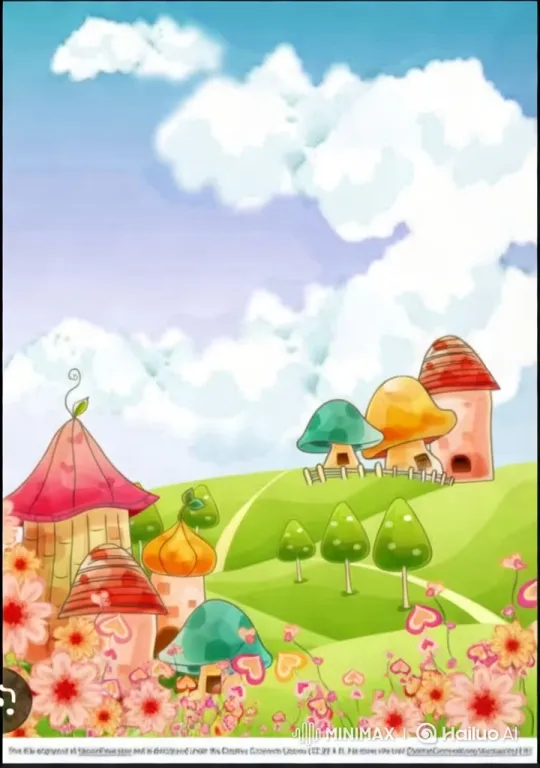Whimsical Village with Enchanting Mushroom-Roofed Houses – AI Generated Video | Hailuo AI