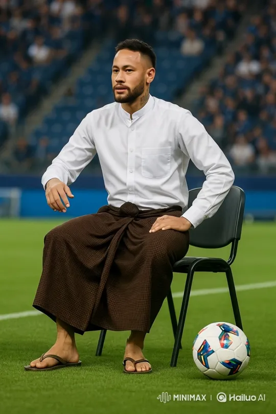 Famous Footballer Prepares on Sideline with Skill Demonstration – AI Generated Video | Hailuo AI