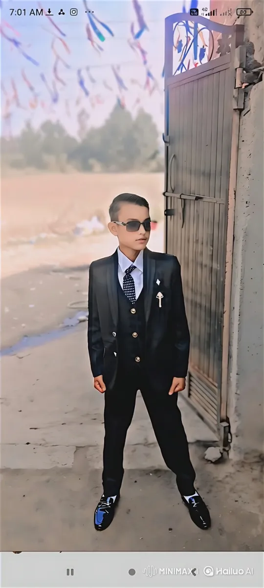 Young Boy in Sharp Suit Poses Confidently – AI Generated Video | Hailuo AI