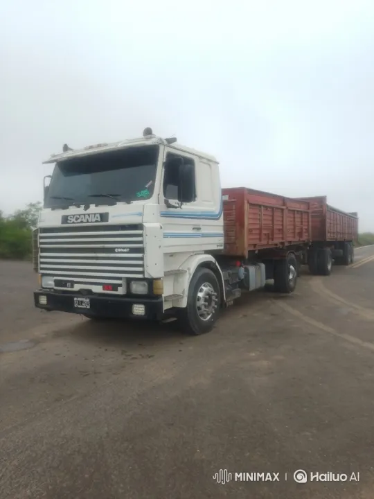 White Scania Truck Transforms into a Lowrider on Foggy Road – AI Generated Video | Hailuo AI