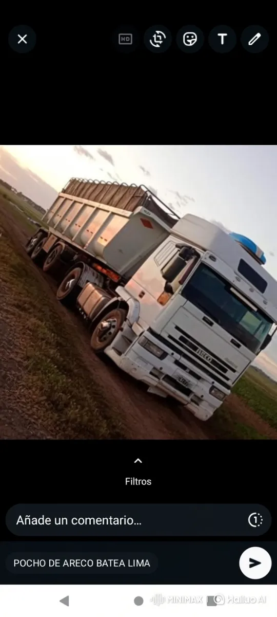 Slow Descent of a Semi-Truck on a Dirt Road – AI Generated Video | Hailuo AI