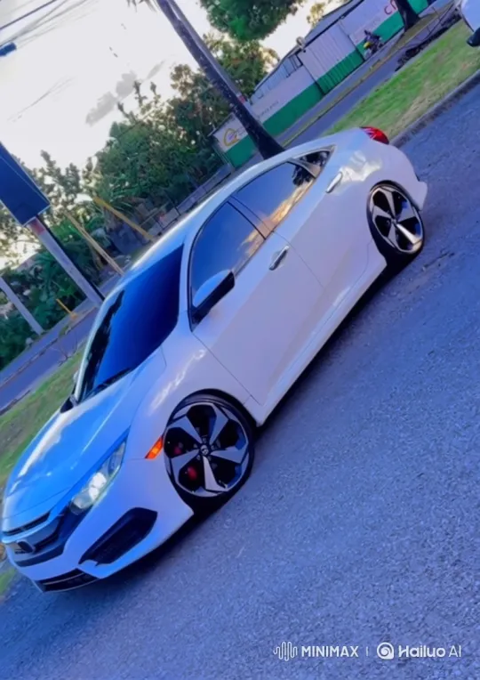 White Sedan Lowering on Air Suspension – AI Generated Video | Hailuo AI
