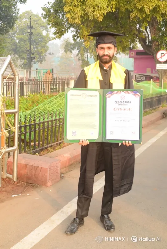 Graduate Showcases Diploma with Proud Smile – AI Generated Video | Hailuo AI