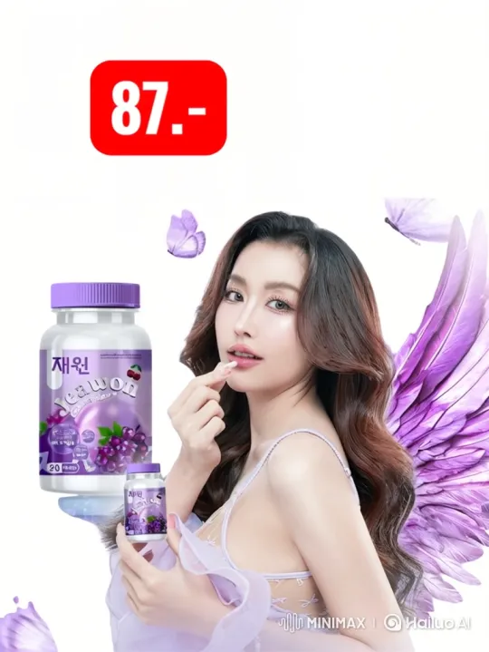 Woman with Wings Takes Jaewon Supplement by the Sea – AI Generated Video | Hailuo AI