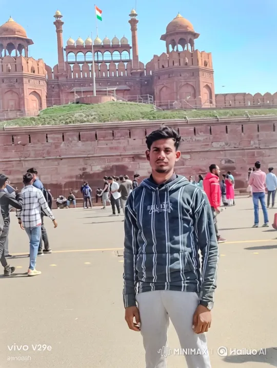 Young Man Meets Prime Minister Modi at Historic Fortress – AI Generated Video | Hailuo AI