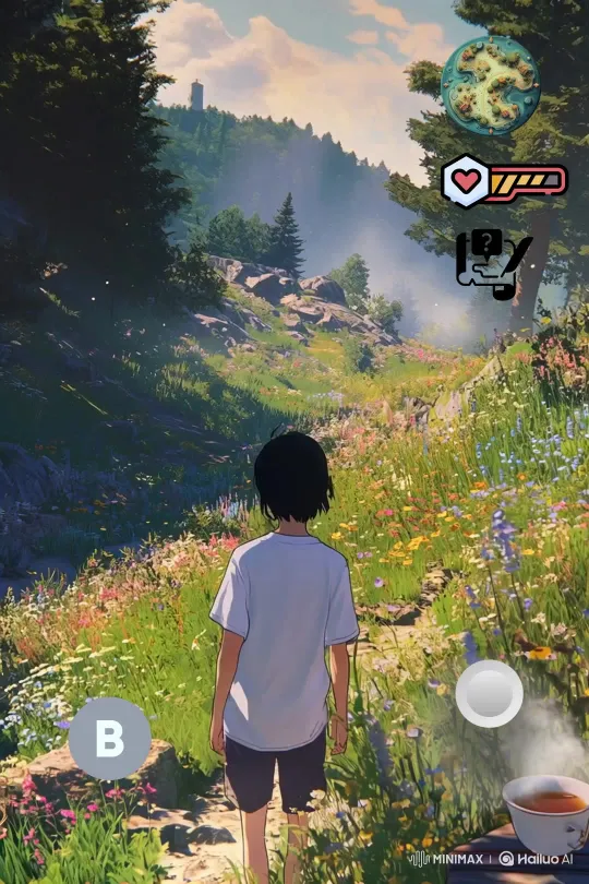 Sunset Hike on Mountain Peak - 15s Clip – AI Generated Video | Hailuo AI