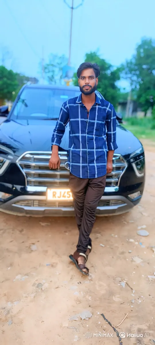 Young Man Smiles confidently next to an SUV – AI Generated Video | Hailuo AI