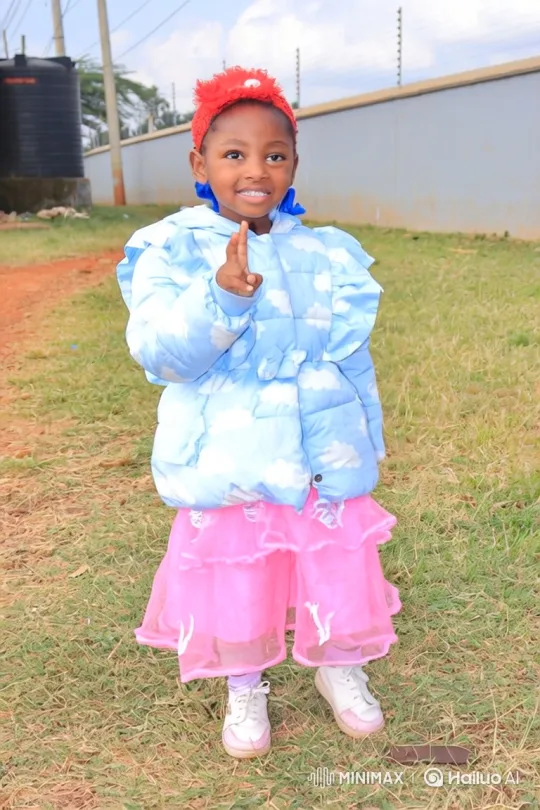 Young Girl Greets Cheerfully with Playful Gesture – AI Generated Video | Hailuo AI