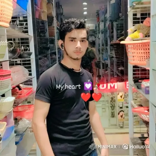 Young Man Expresses Affection in a Colorful Store – AI Generated Video | Hailuo AI