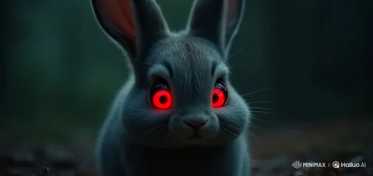 Rabbit Rescues Dog from Gorilla with Flashing Red Eyes – AI Generated Video | Hailuo AI