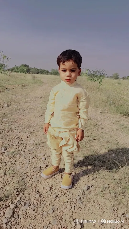 Young Boy in Field: A Study in Slow Motion and Expression – AI Generated Video | Hailuo AI