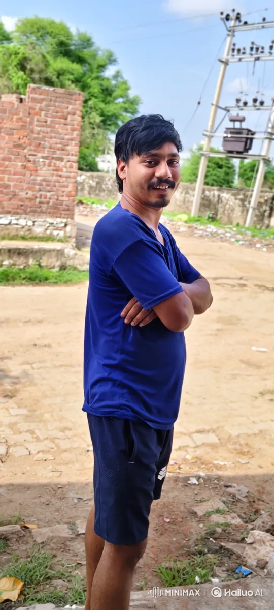 Man Smiles Warmly in Outdoor Setting – AI Generated Video | Hailuo AI